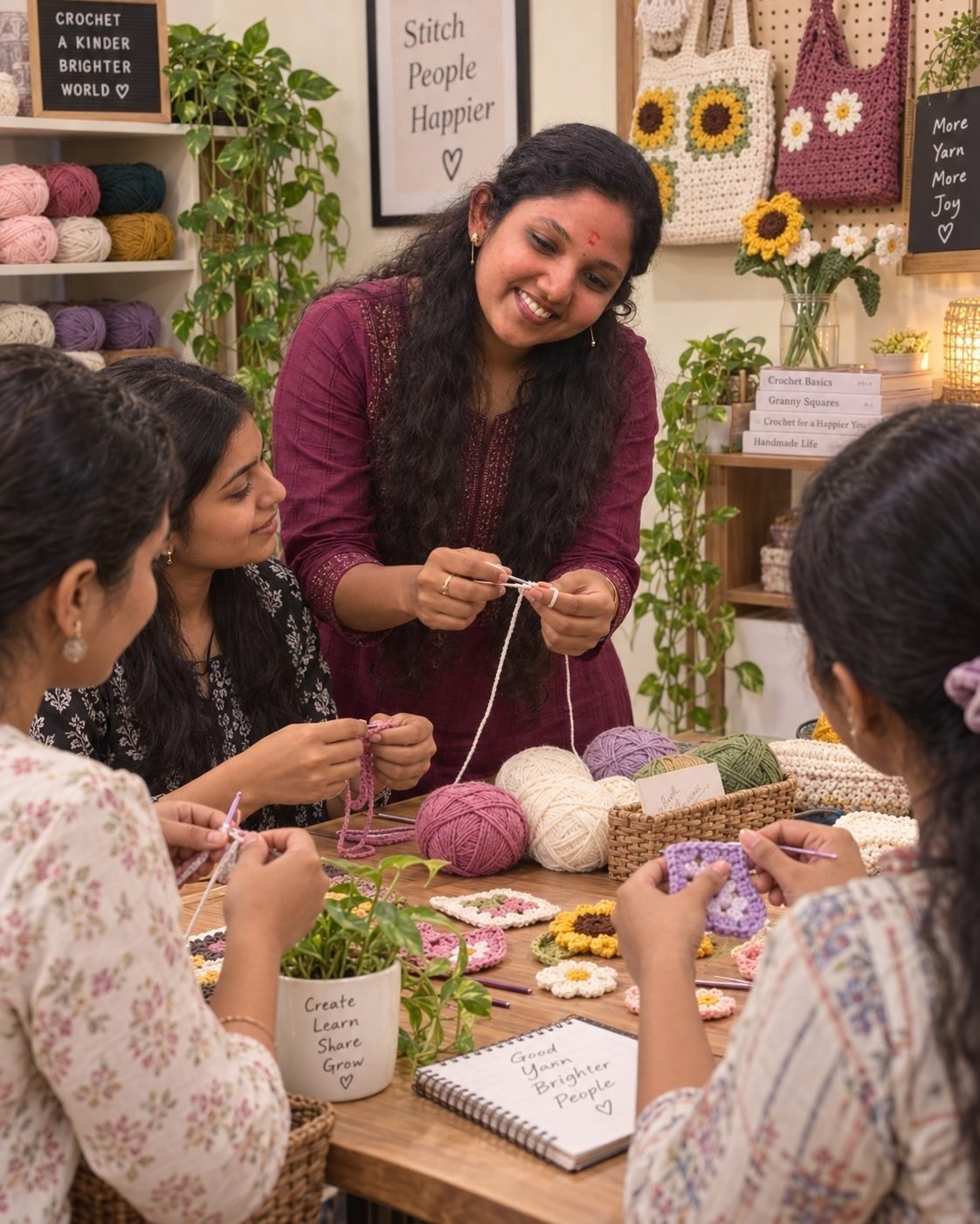 Offline Crochet Studio Workshop in Chennai with Abi