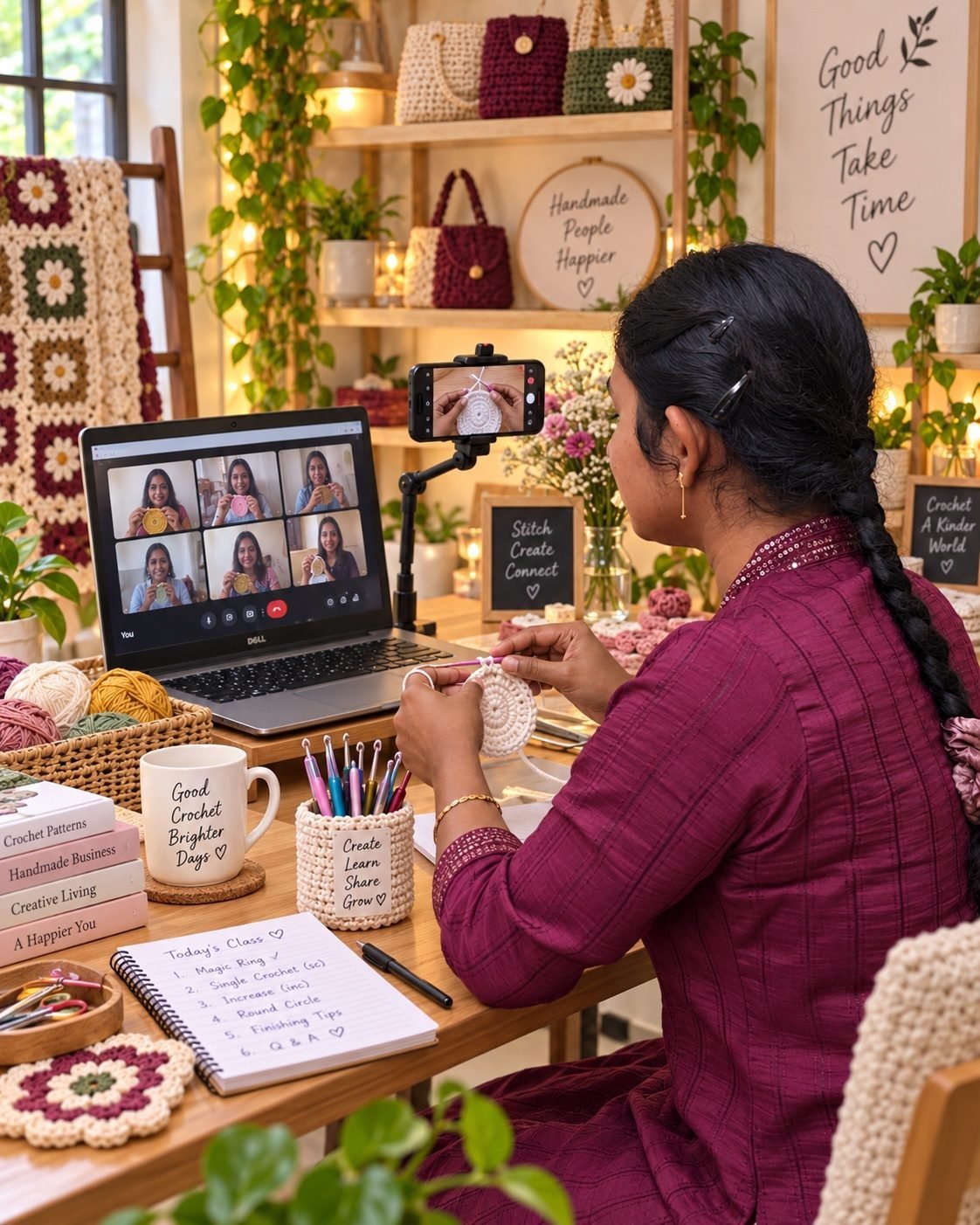 Online Live Crochet Class with Abi