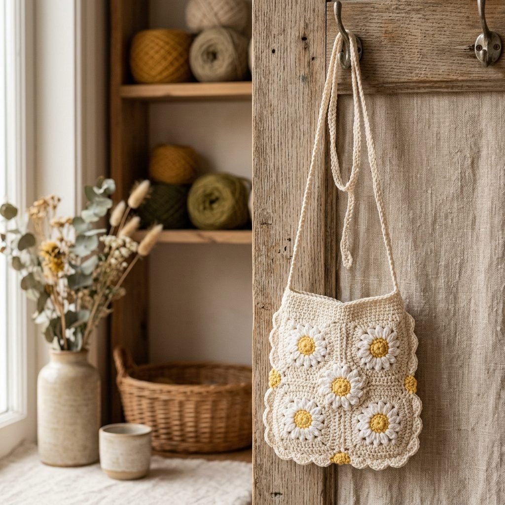Daisy Petal Sling Pouch Bag