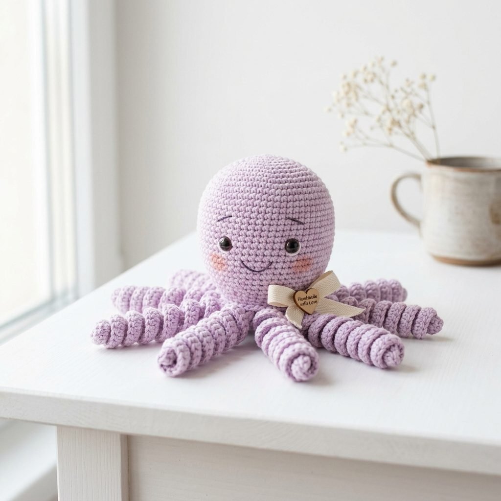 Cute Lilac Tentacle Octopus Plush