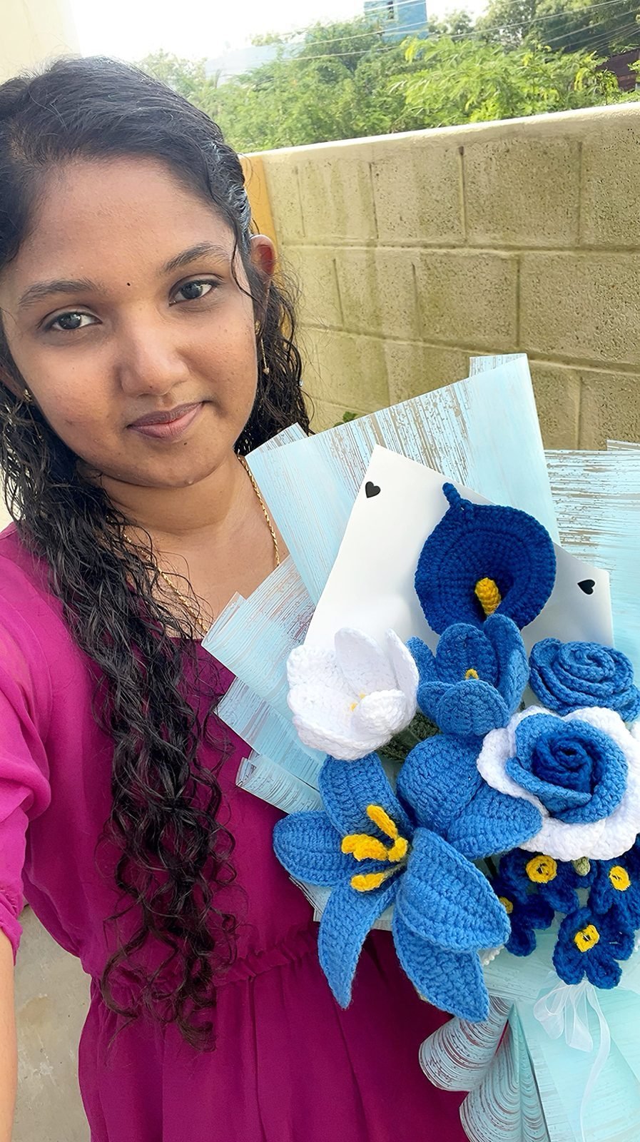Royal Blue Blossom Bouquet